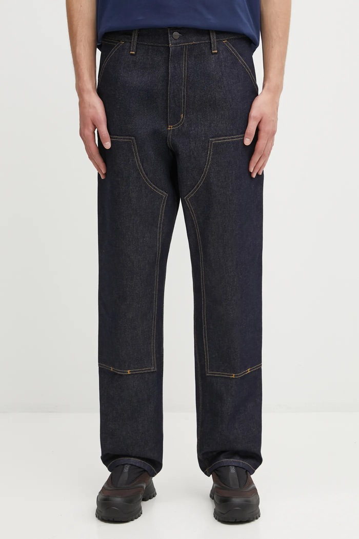 Джинси Carhartt WIP Double Knee Pant темно-синій I032699.101