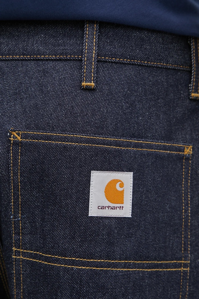 Джинси Carhartt WIP Double Knee Pant I032699.101 темно-синій