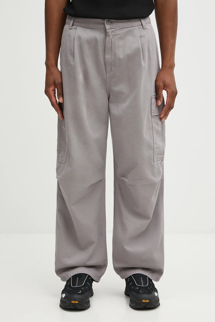 Pamučne hlače Carhartt WIP Cole Cargo Pant pamuk siva I031218.2LRGD