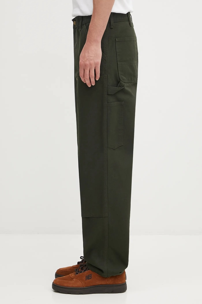 Carhartt WIP pantaloni in cotone Double Knee Pant I031501.4902 verde AW25