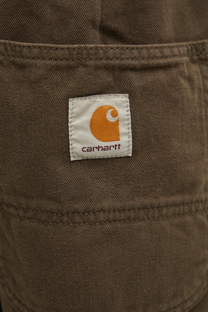 Памучен панталон Carhartt WIP Crawton Pant зелен I035657.63GD