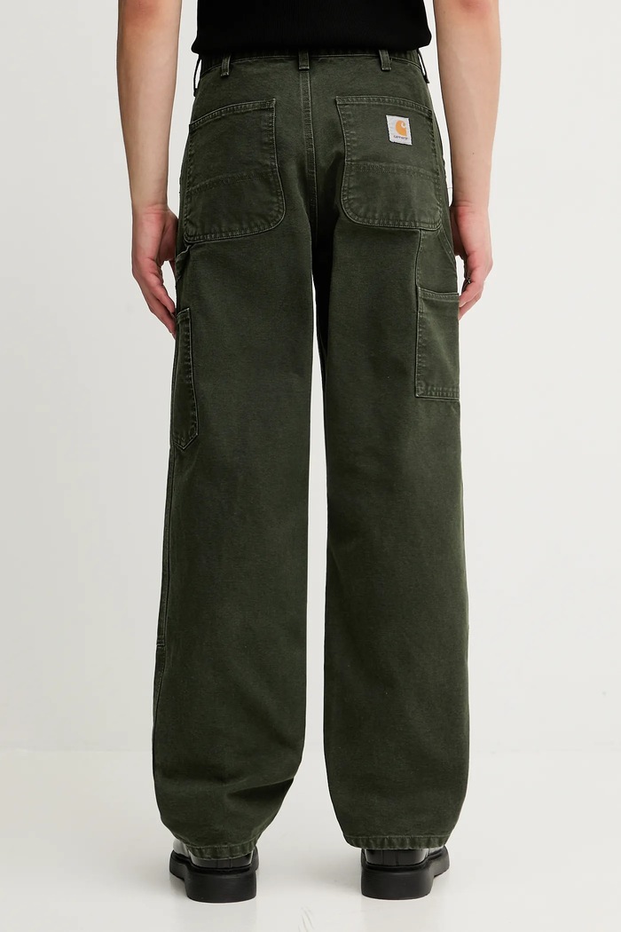 Ρούχα Βαμβακερό παντελόνι Carhartt WIP Double Knee Pant I034796.494O πράσινο