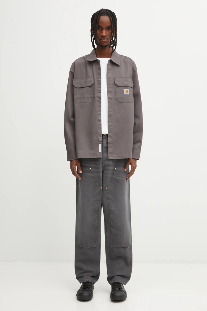 Carhartt WIP trousers Double Knee Pant I034796.874O gray