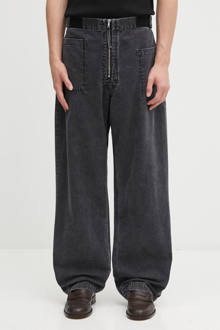Džíny Aries Washed Canvas Walking Pant černá AR3111004