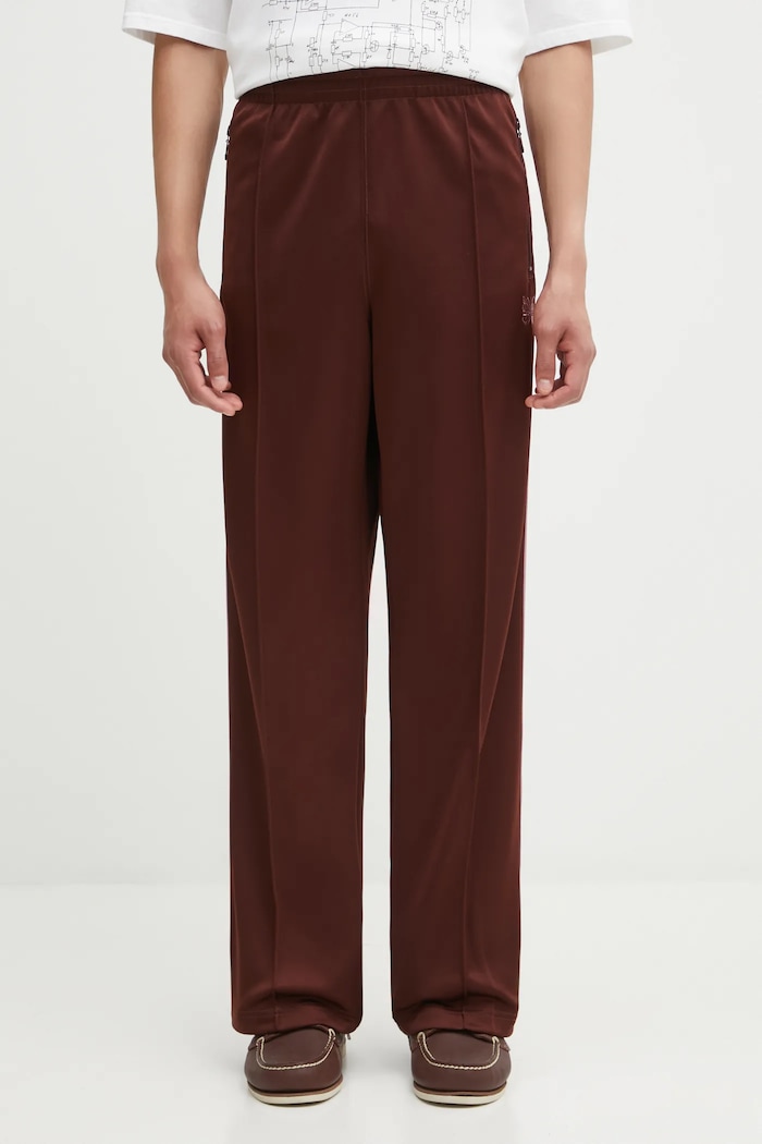 Спортен панталон Needles Track Pant RW316 кафяв AW25