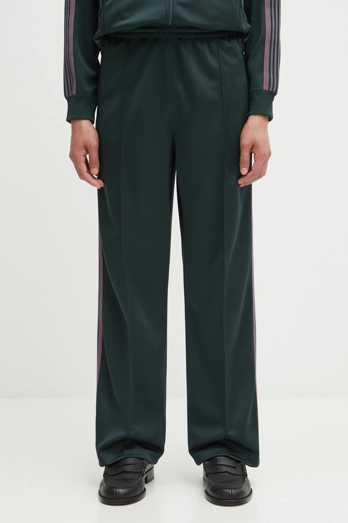Спортен панталон Needles Track Pant RW316 зелен AW25