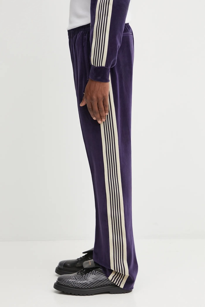 Спортен панталон Needles Narrow Track Pant щампа тъмносин RW325