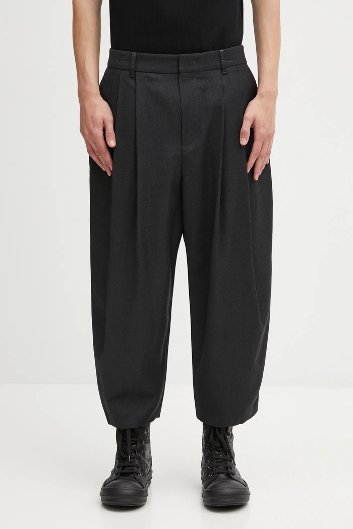 Μάλλινο παντελόνι Ader Error SLACKS μαλλί γκρί BO42FYSA0101GR
