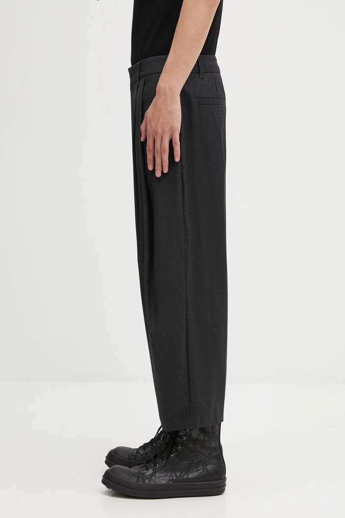 Μάλλινο παντελόνι Ader Error SLACKS BO42FYSA0101GR γκρί AW25