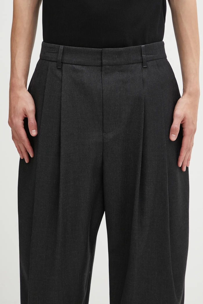 Μάλλινο παντελόνι Ader Error SLACKS γκρί BO42FYSA0101GR