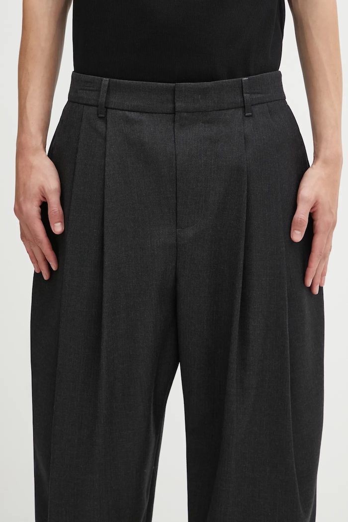 Μάλλινο παντελόνι Ader Error SLACKS γκρί BO42FYSA0101GR