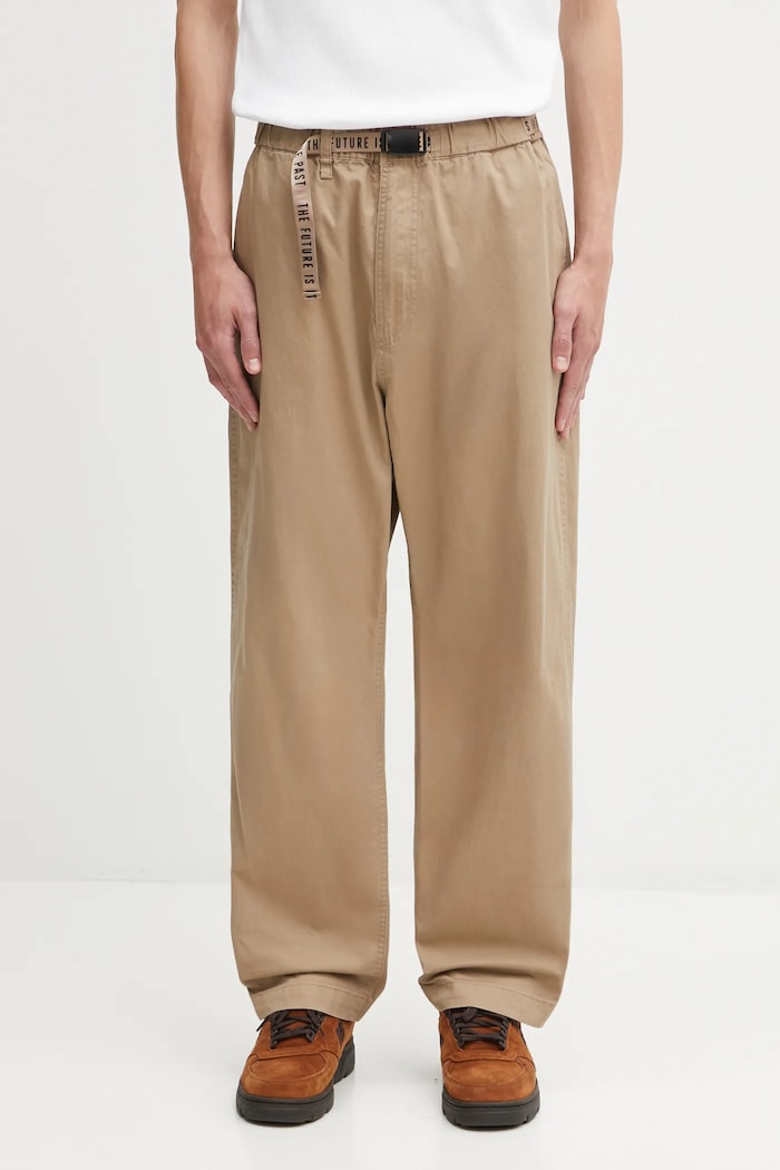 Памучен панталон Human Made WOVEN PANTS памук бежов HM30PT012