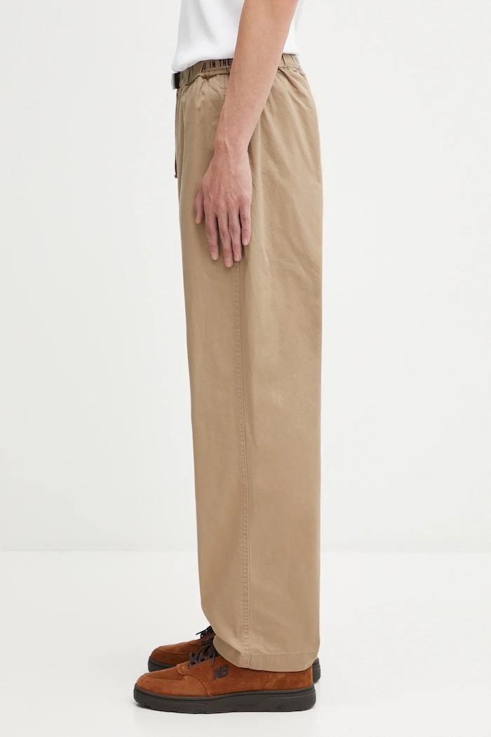 Памучен панталон Human Made WOVEN PANTS HM30PT012 бежов AW25