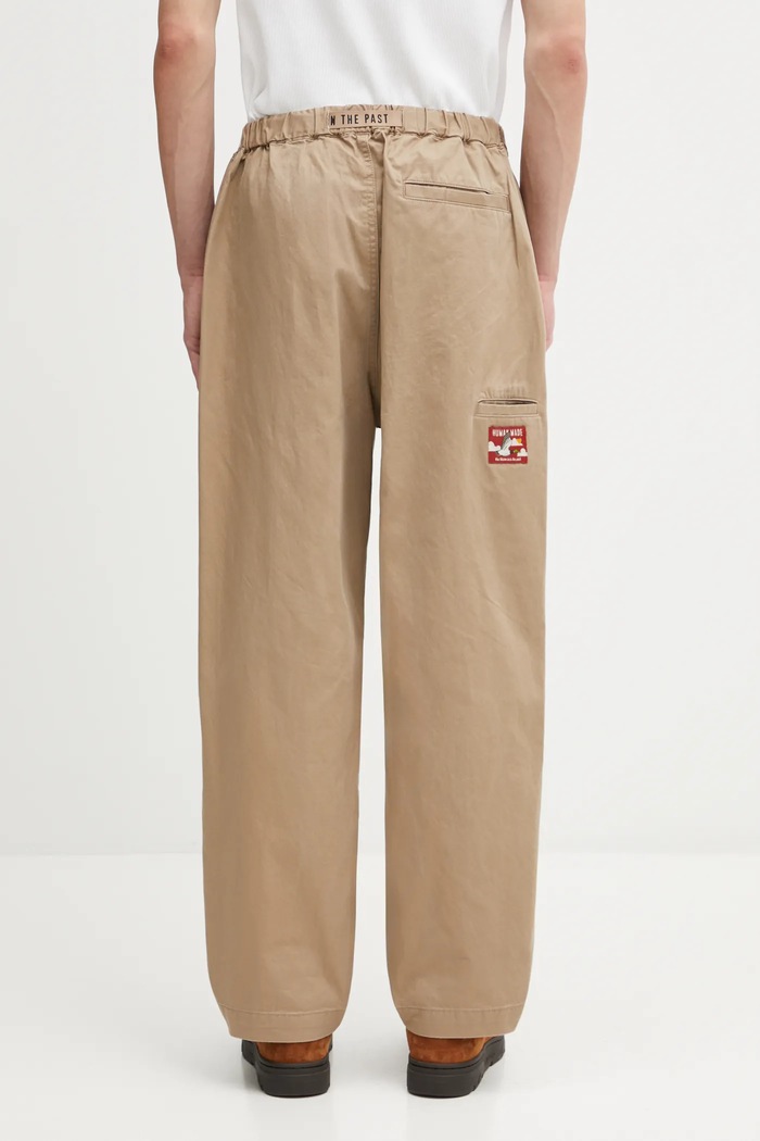 Дрехи Памучен панталон Human Made WOVEN PANTS HM30PT012 бежов