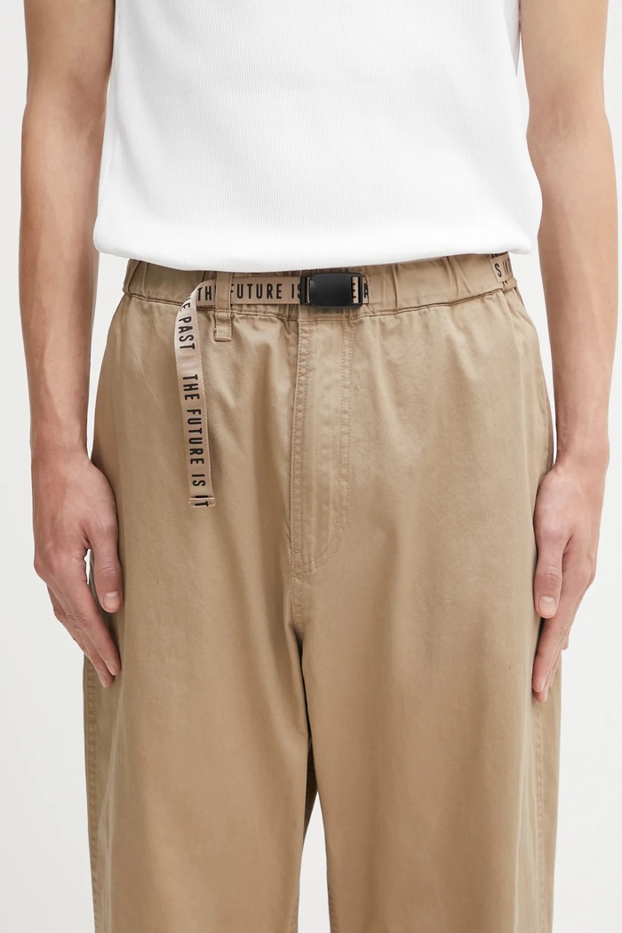 Памучен панталон Human Made WOVEN PANTS бежов HM30PT012