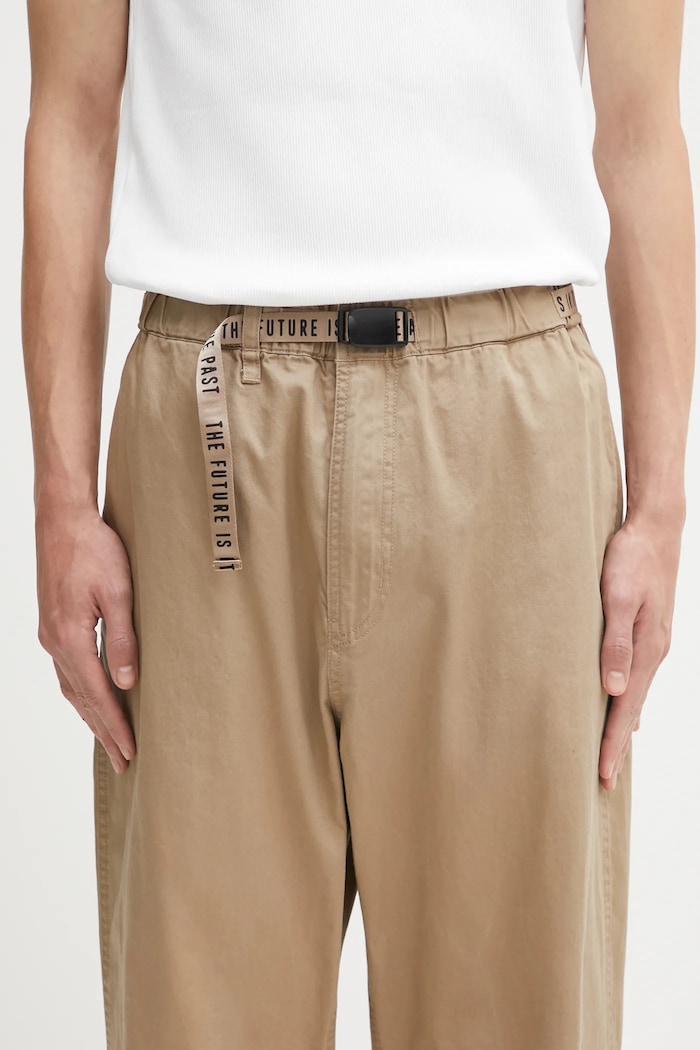 Памучен панталон Human Made WOVEN PANTS бежов HM30PT012