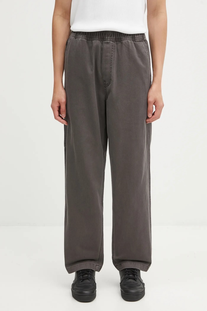 Хлопковые брюки AAPE Now гладкий серый AAPPTMC629XXP