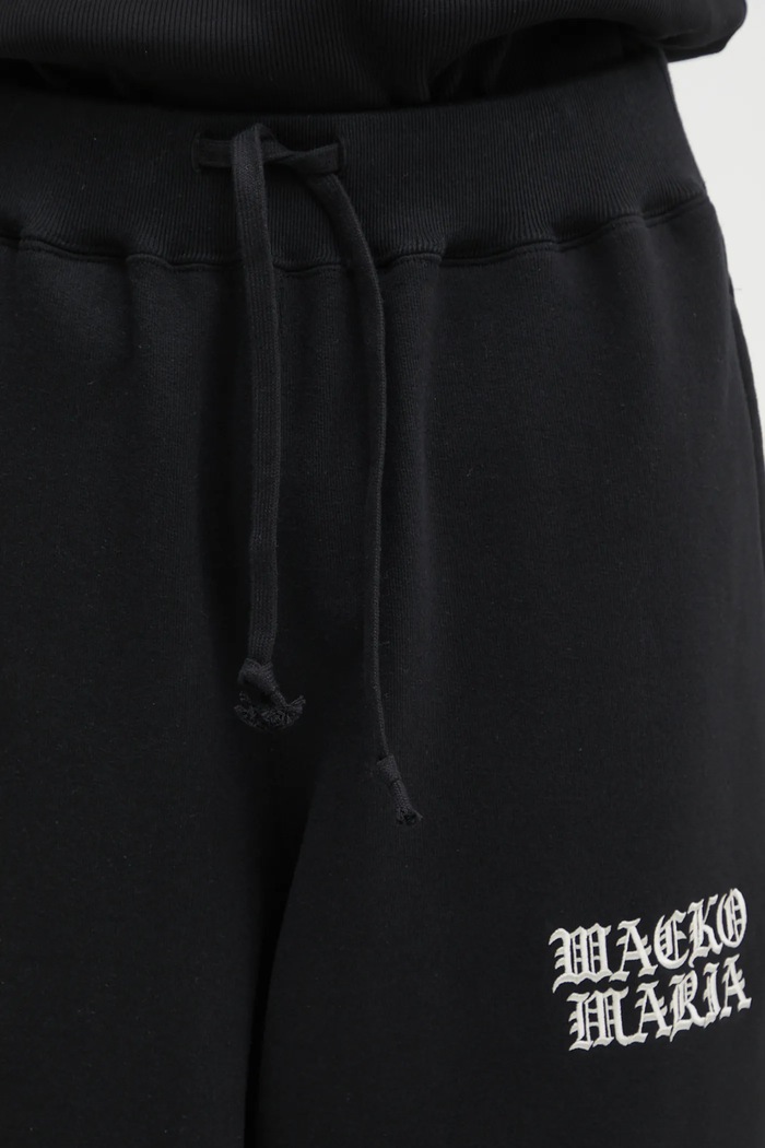 Памучен спортен панталон Wacko Maria Heavy Weight черен 25FW.WMC.SP01
