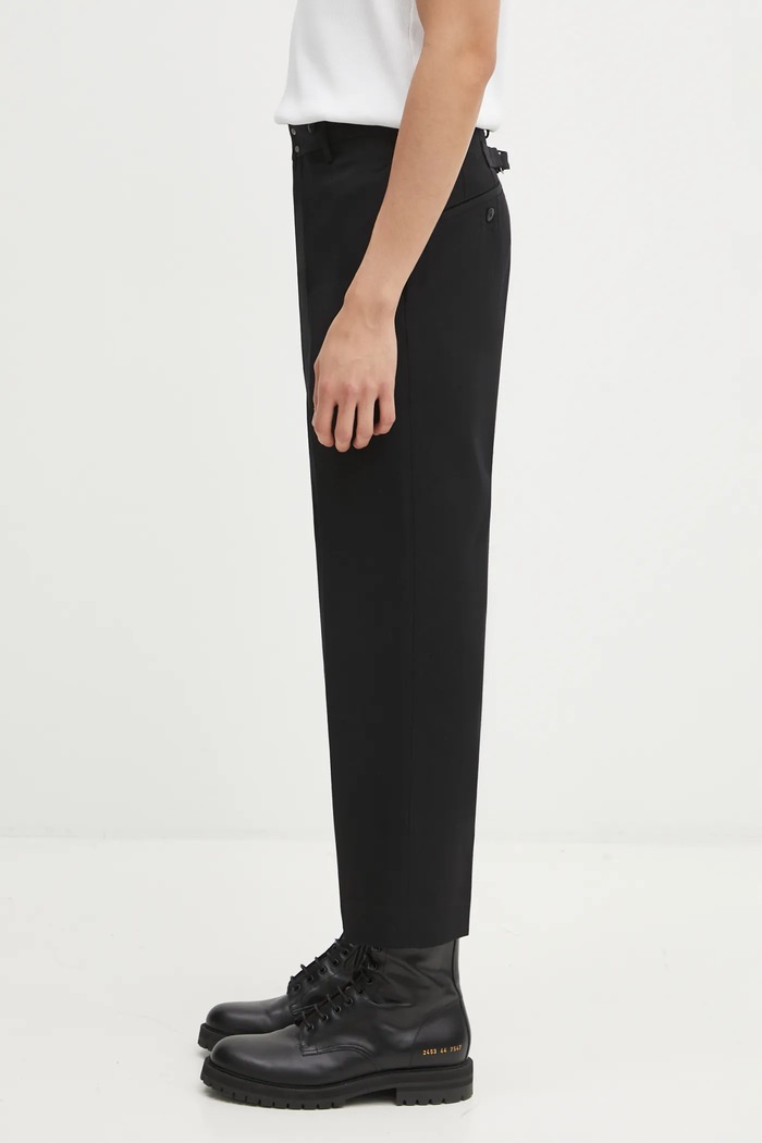 Kalhoty s příměsí vlny Visvim PASTORAL HW SLACKS 125205008019 černá AW25