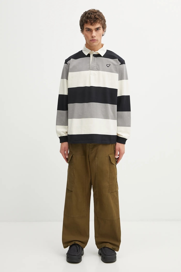 Human Made pantaloni de bumbac AIR FORCE verde HM30PT007