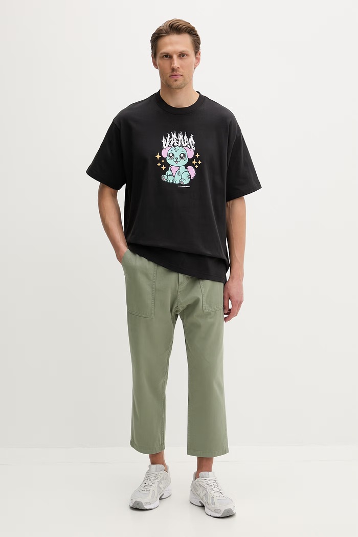 Gramicci pánske bavlnené nohavice LOOSE TAPERED PANT G103.OGT. zelená AW25
