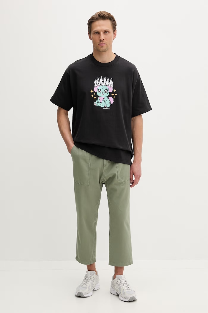 Gramicci pánske bavlnené nohavice LOOSE TAPERED PANT G103.OGT. zelená AW25