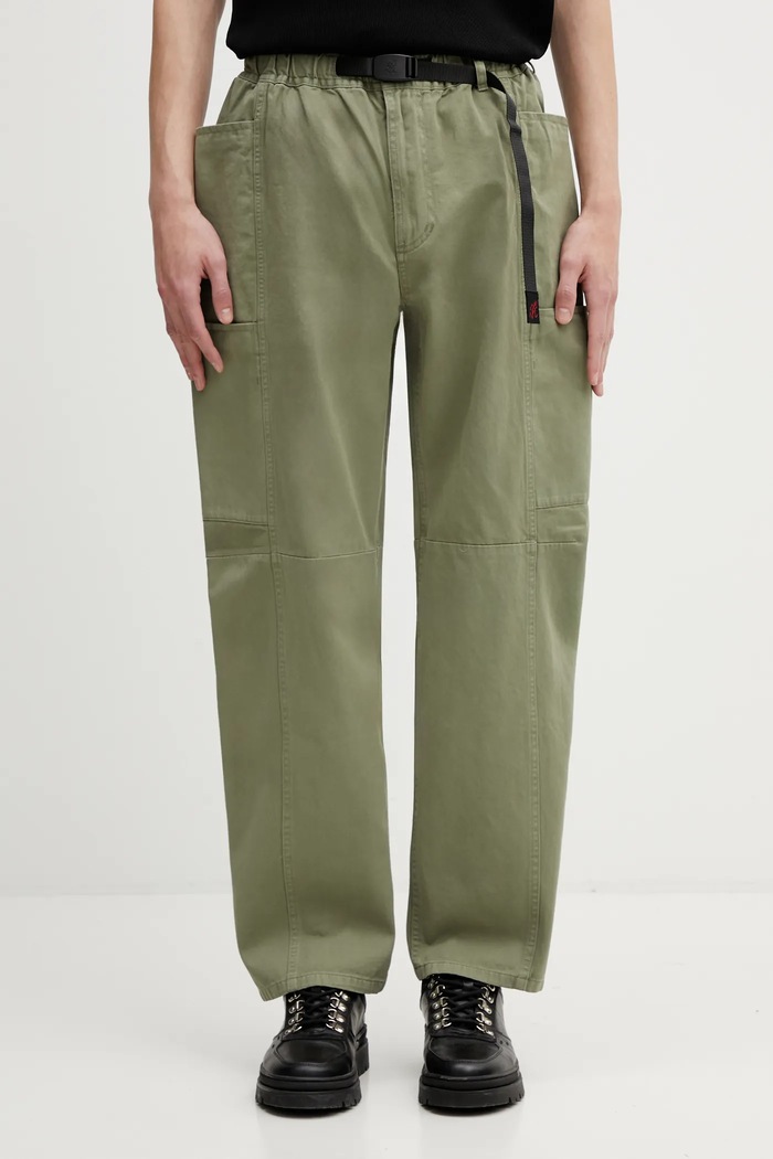 Βαμβακερό παντελόνι Gramicci VOYAGER PANT cargo πράσινο G5SM.P086.