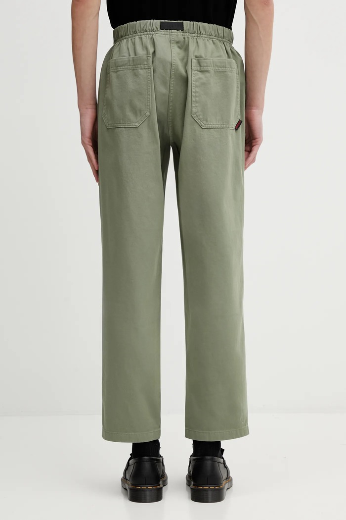 Дрехи Памучен панталон Gramicci LOOSE TAPERED RIDGE PANT G114.OGT. зелен
