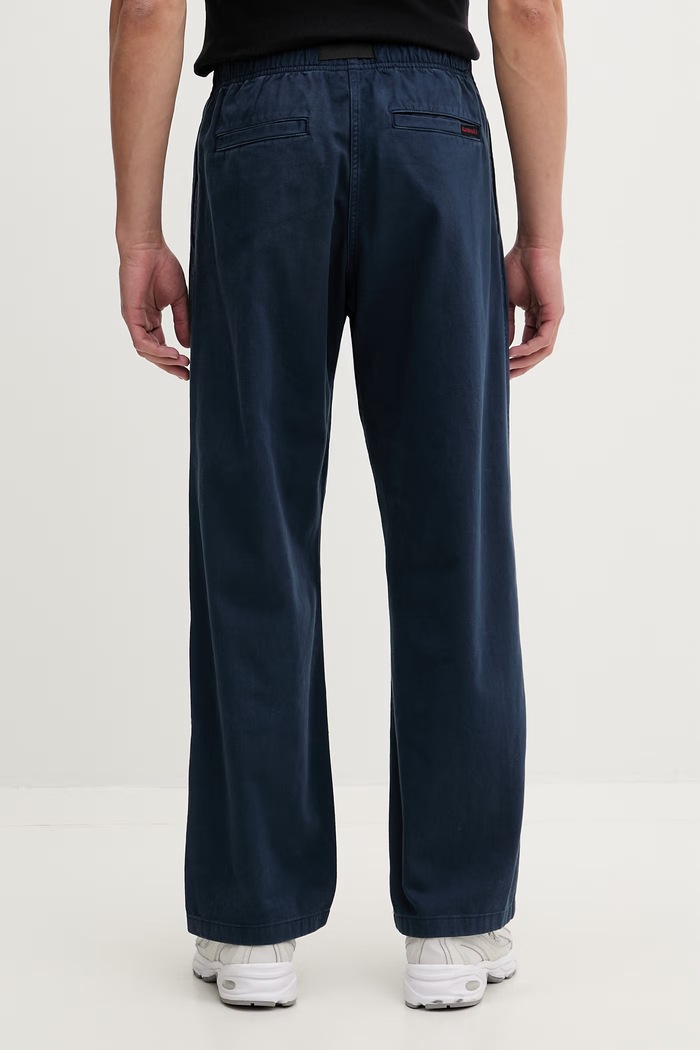 Oblečenie Gramicci nohavice regular pánske bavlnené GRAMICCI PANT STRAIGHT FIT G116.OGT. tmavomodrá