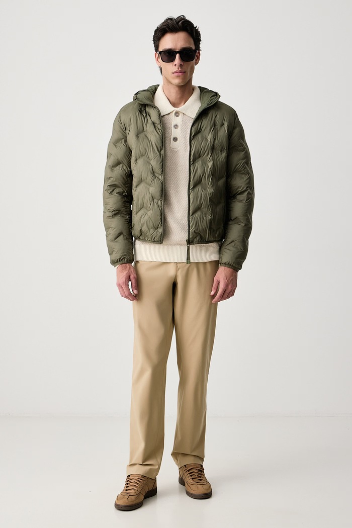 Lacoste Spodnie slim fit męskie HH1916 beżowy AW25