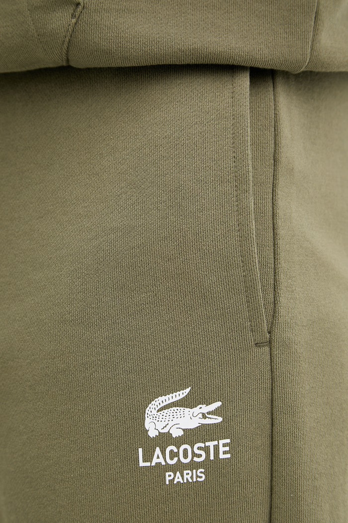 Lacoste spodnie dresowe bawełniane zielony XH2724