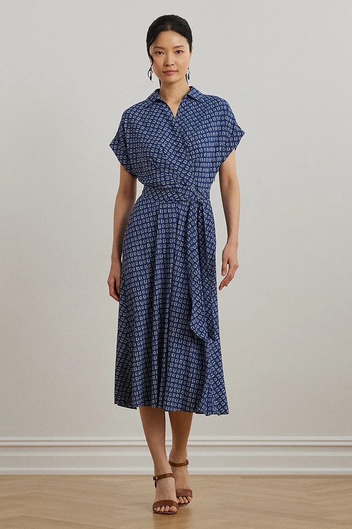 Šaty Lauren Ralph Lauren midi modrá 200973374
