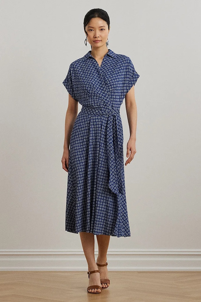 Šaty Lauren Ralph Lauren midi modrá 200973374