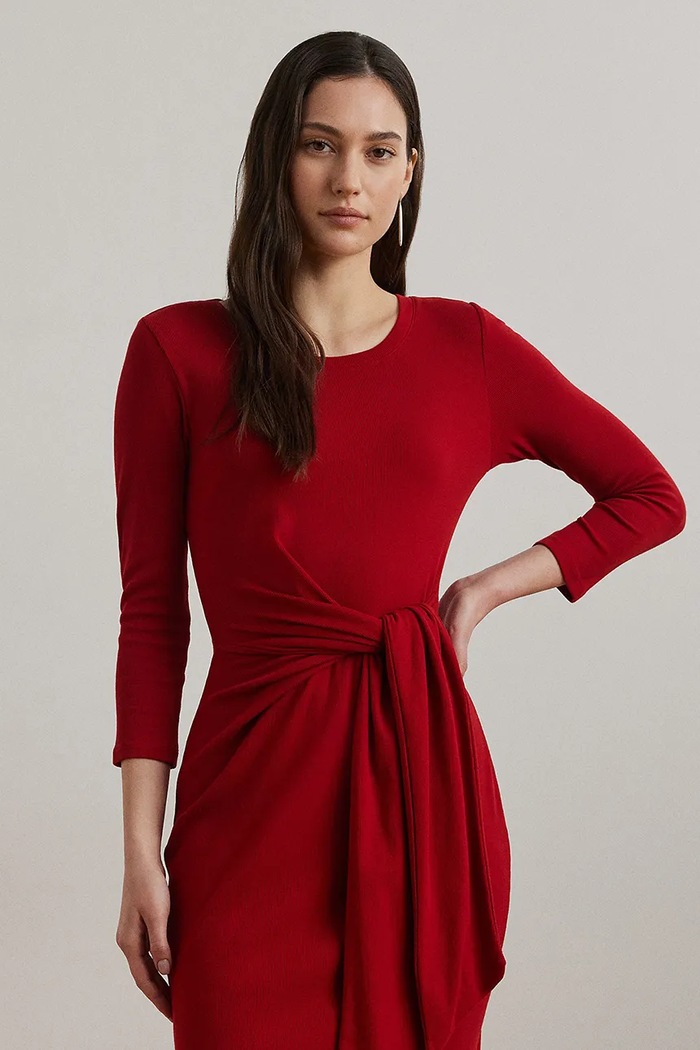 Ruházat Lauren Ralph Lauren testhezálló pamut 200973598 piros