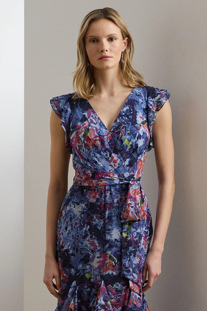 Odzież Lauren Ralph Lauren sukienka 253976966 granatowy