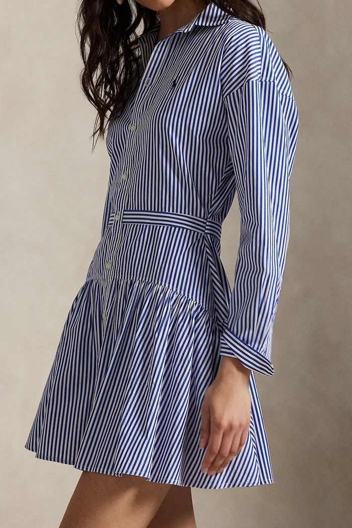 Bavlnené šaty Polo Ralph Lauren modrá 211972052
