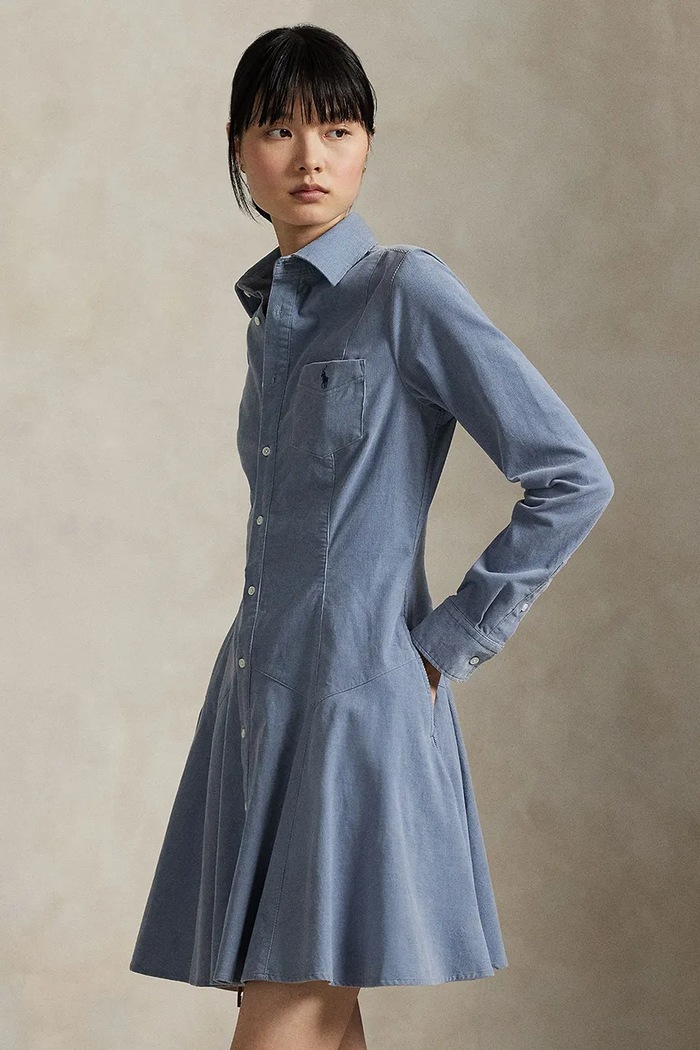 Odjeća Pamučna haljina Polo Ralph Lauren 211972069 plava