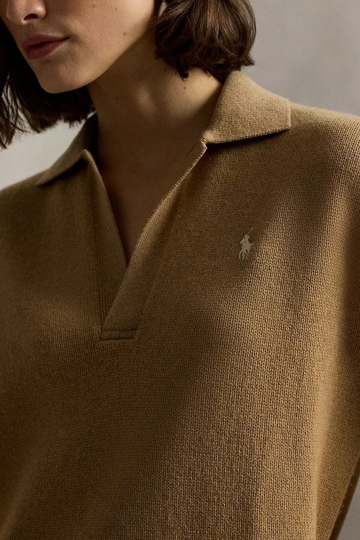 Polo Ralph Lauren rochie din lana bej 211A91143