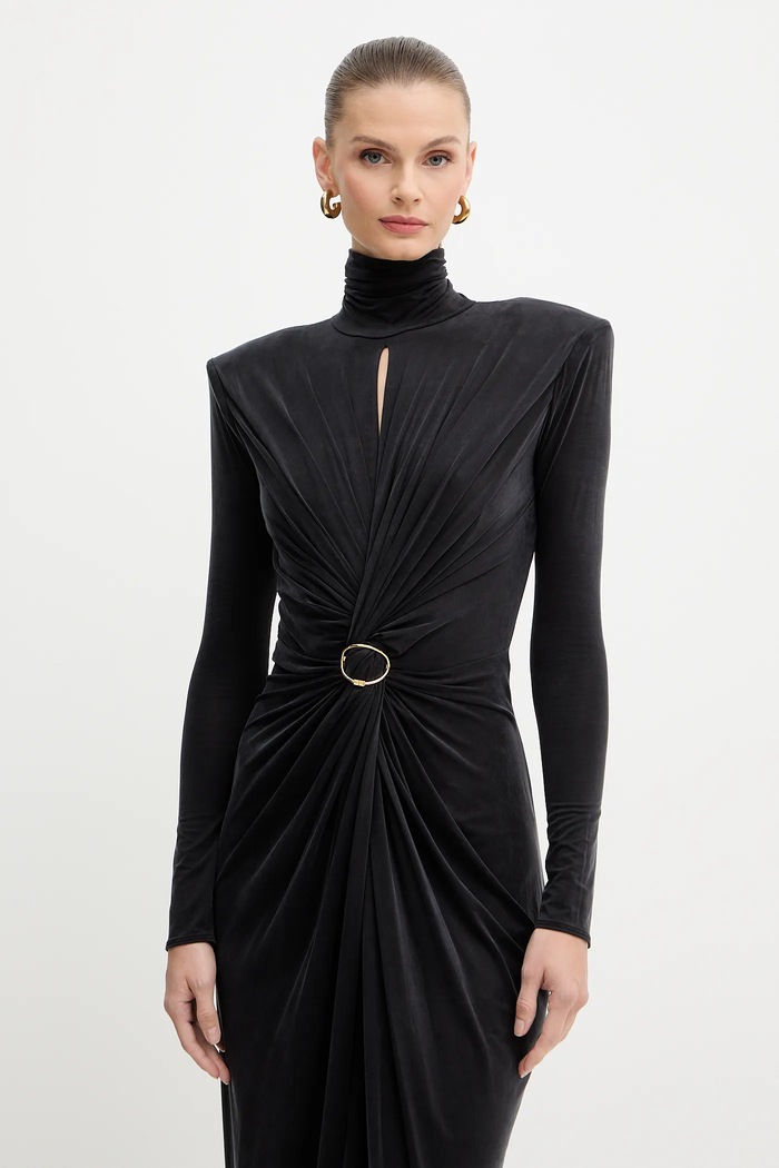 Elisabetta Franchi sukienka czarny ABR0656E2