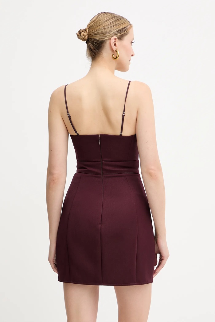 Odjeća Vunena haljina Elisabetta Franchi AB82856E2 bordo