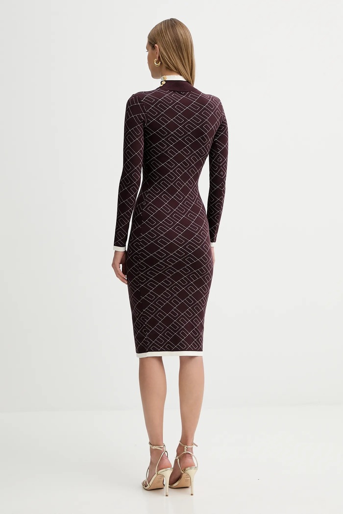 Oblečení Šaty Elisabetta Franchi AM18T56E2 burgundské