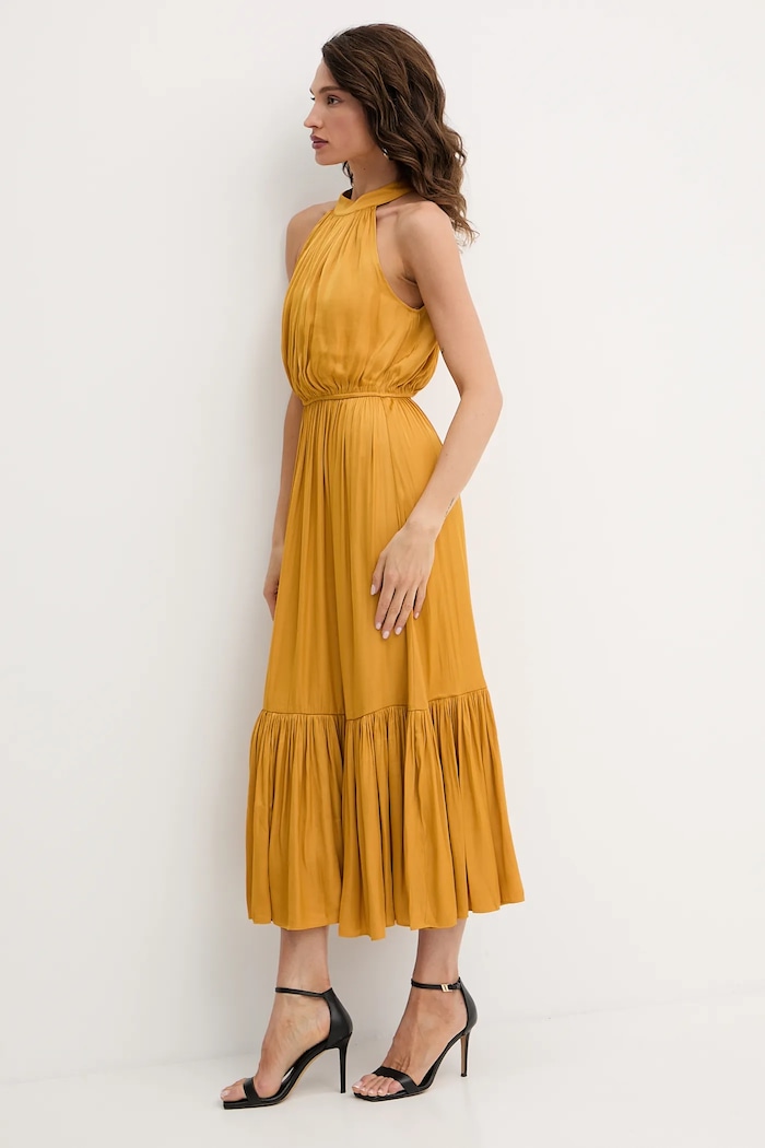 Φόρεμα Morgan RAMAGE κίτρινο AW25