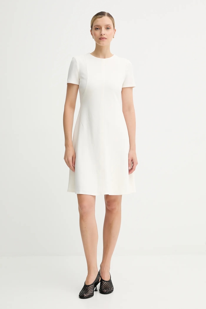 Calvin Klein sukienka LV044C064G beżowy AW25