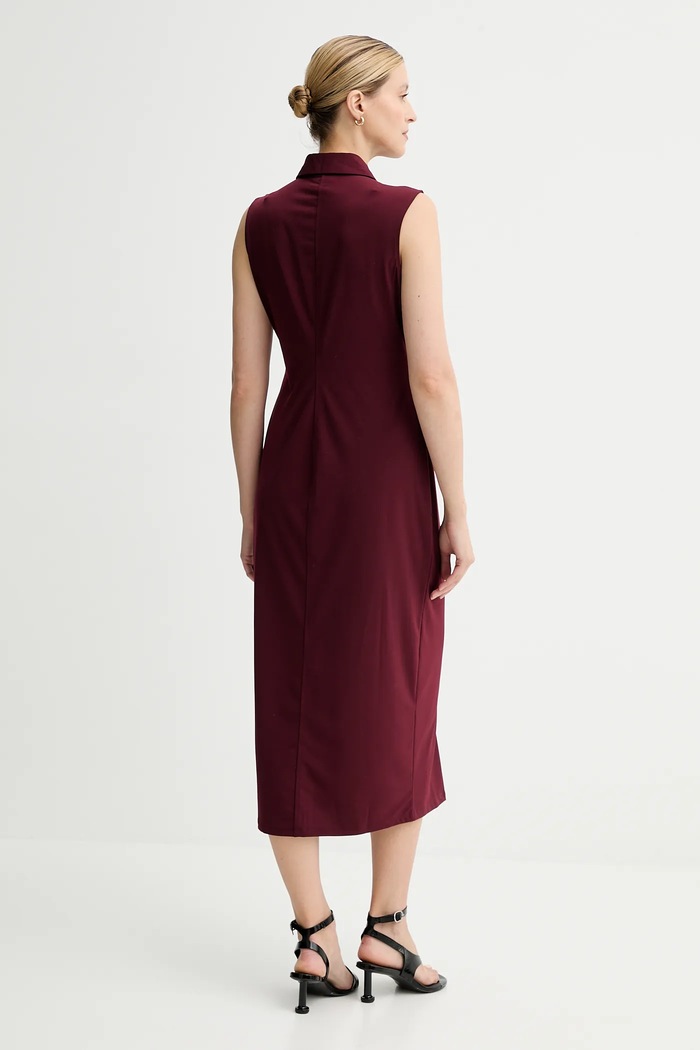 Odzież Calvin Klein sukienka LV044C224G bordowy