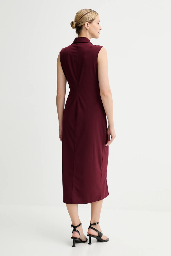 Odzież Calvin Klein sukienka LV044C224G bordowy