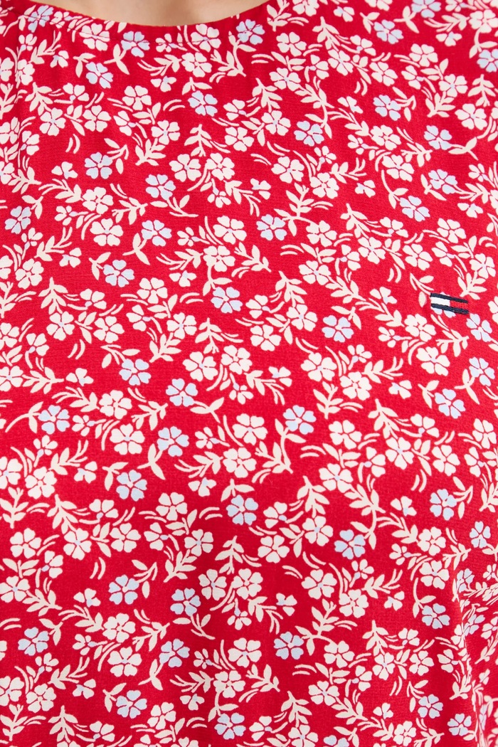 Tommy Jeans nyári viszkóz ruha DW0DW21120 piros