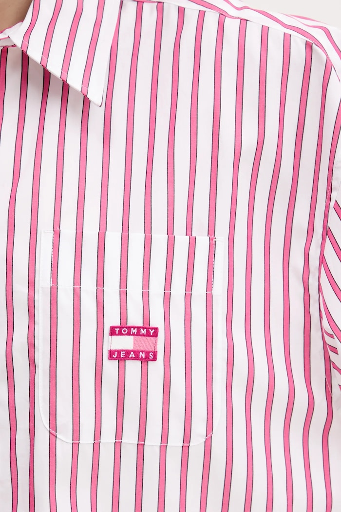 Bavlněné šaty Tommy Jeans DW0DW21122 růžová