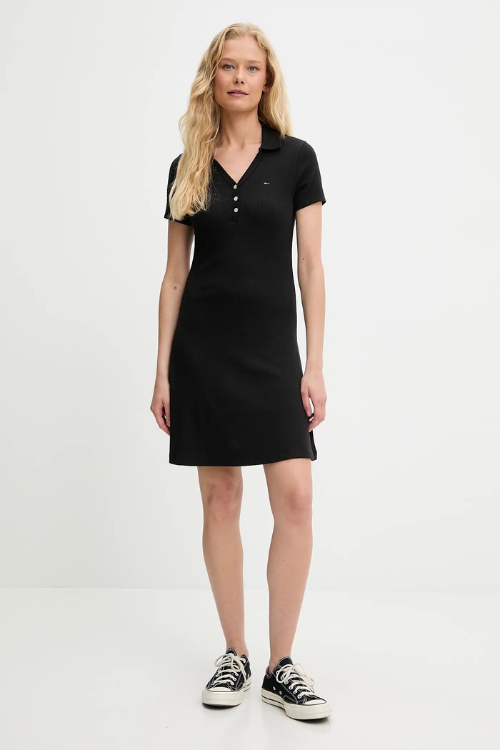 Tommy Jeans rochie DW0DW21172 negru AW25