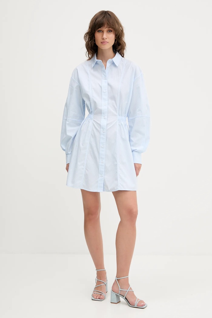 Tommy Jeans sukienka bawełniana DW0DW21744 niebieski AW25