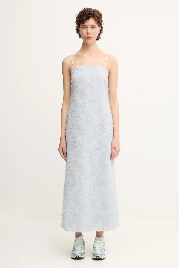 Samsoe Samsoe rochie SALAZIO maxi gri F25200087